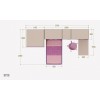 Chambre enfant PERSONNALISABLE KP28 lit simple rembourré - MORETTI COMPACT