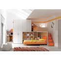 Chambre enfant PERSONNALISABLE KS11 lits superposés en mezzanine - MORETTI COMPACT