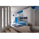 Chambre enfant PERSONNALISABLE KS12 lits superposés en mezzanine - MORETTI COMPACT