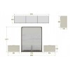 Chambre adulte PERSONNALISABLE AM18 lit double, chevets, commode & armoire - MORETTI COMPACT