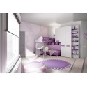 Chambre enfant PERSONNALISABLE KS14 lits superposés en mezzanine - MORETTI COMPACT