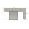 Chambre adulte PERSONNALISABLE AM19 lit double, chevets, rangement pont & armoires - MORETTI COMPACT