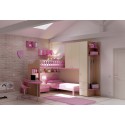 Chambre enfant PERSONNALISABLE KS16 lits superposés en mezzanine - MORETTI COMPACT