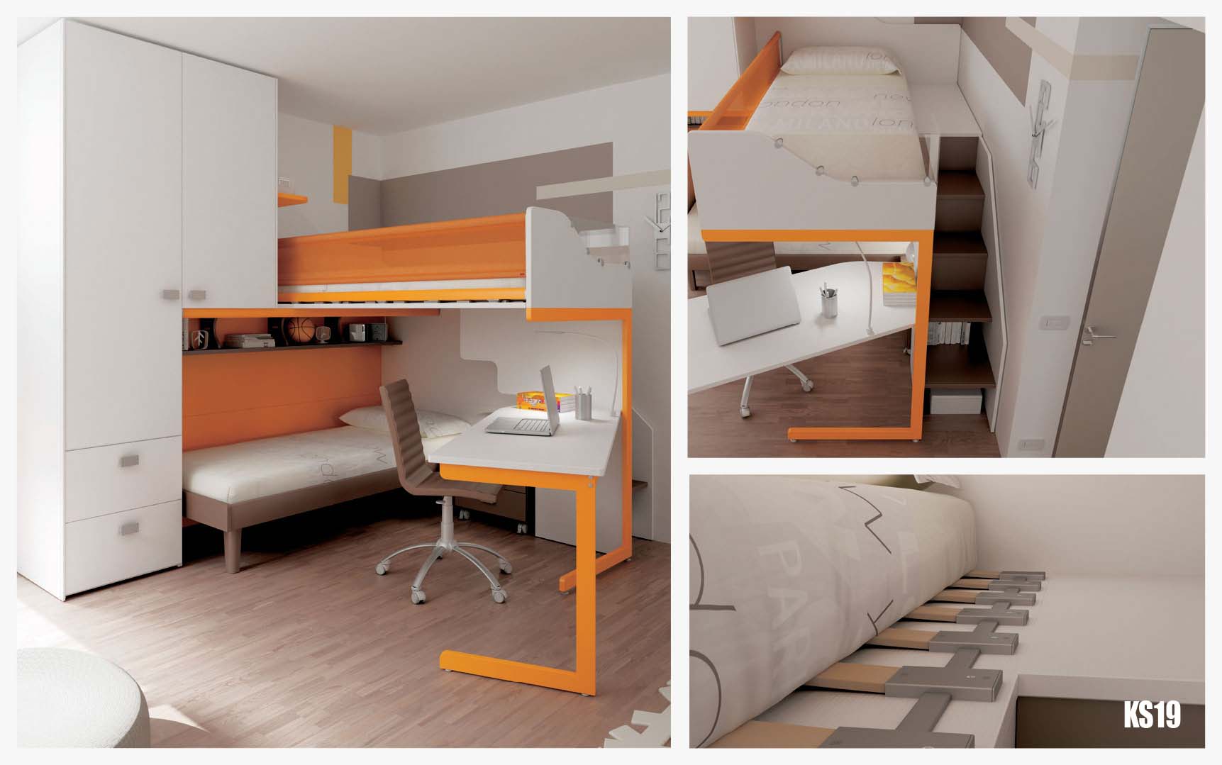 Chambre enfant complète toute équipée MORETTI COMPACT