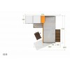 Chambre enfant PERSONNALISABLE KS19 lits superposés en mezzanine - MORETTI COMPACT