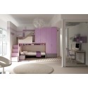 Chambre enfant PERSONNALISABLE KS21 lits superposés en mezzanine - MORETTI COMPACT