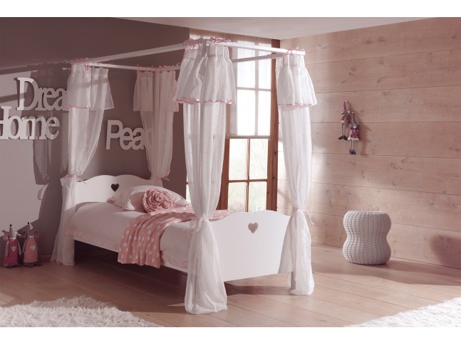 voilage pour lit baldaquin EMILIE 90x200 cm