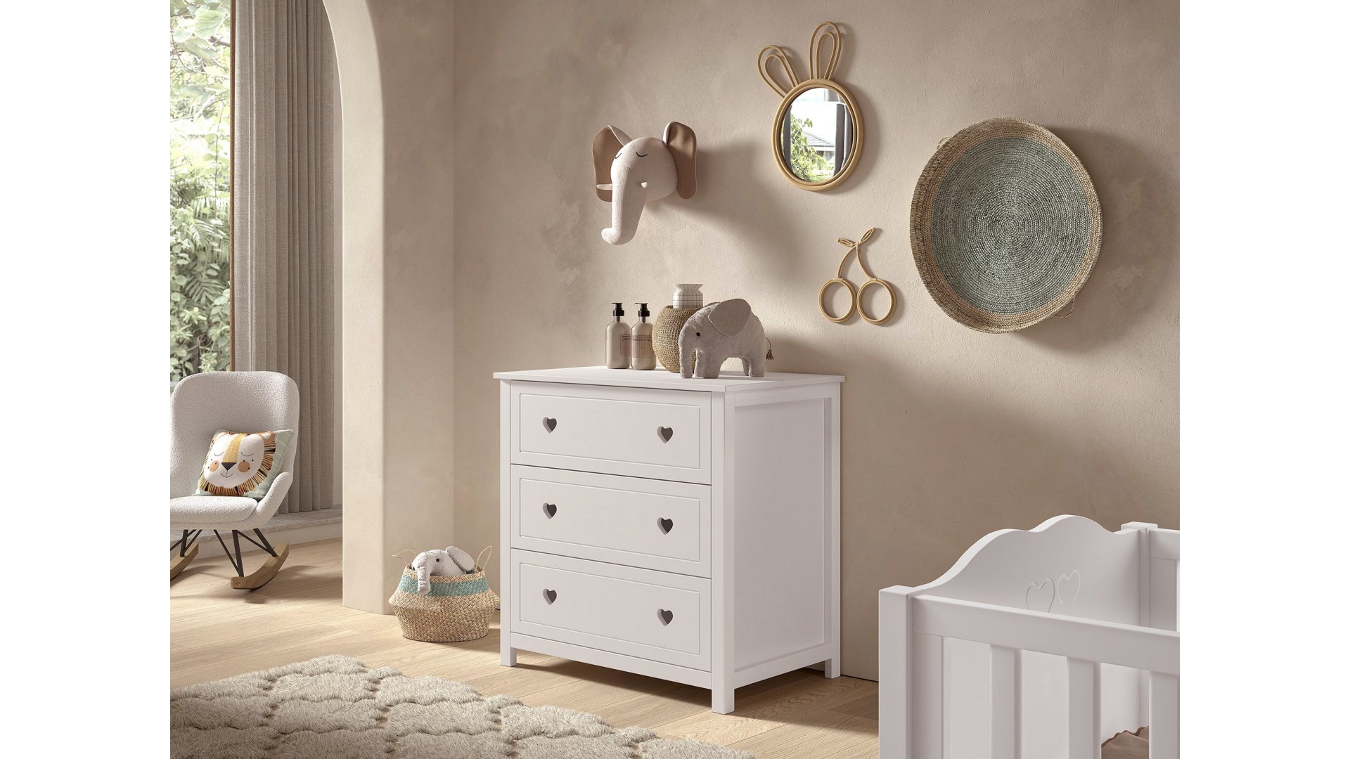 Commode chambre fillette EMILIE 3 tiroirs - SONUIT