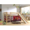 Lit cabane toboggan ALICE décor tissu cabane "au choix" couchage 90x200 cm - SONUIT