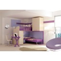 Chambre enfant PERSONNALISABLE KS34 lits superposés en mezzanine - MORETTI COMPACT