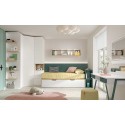 Chambre lit simple 90x190 cm transformable en lit double 180x190 cm PERSONNALISABLE AD050 - GLICERIO ADVANCE