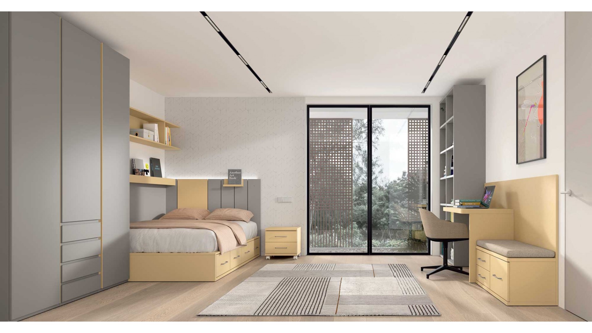 Lit avec coffres chambre PERSONNALISABLE AD051 - GLICERIO ADVANCE