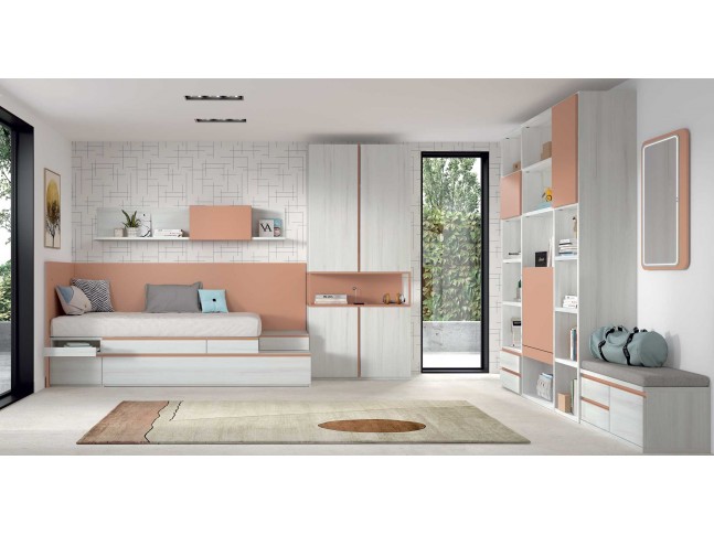 Lit avec coffres chambre PERSONNALISABLE AD052 - GLICERIO ADVANCE