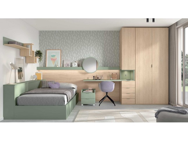 Lit coffre relevable chambre PERSONNALISABLE AD055 - GLICERIO ADVANCE