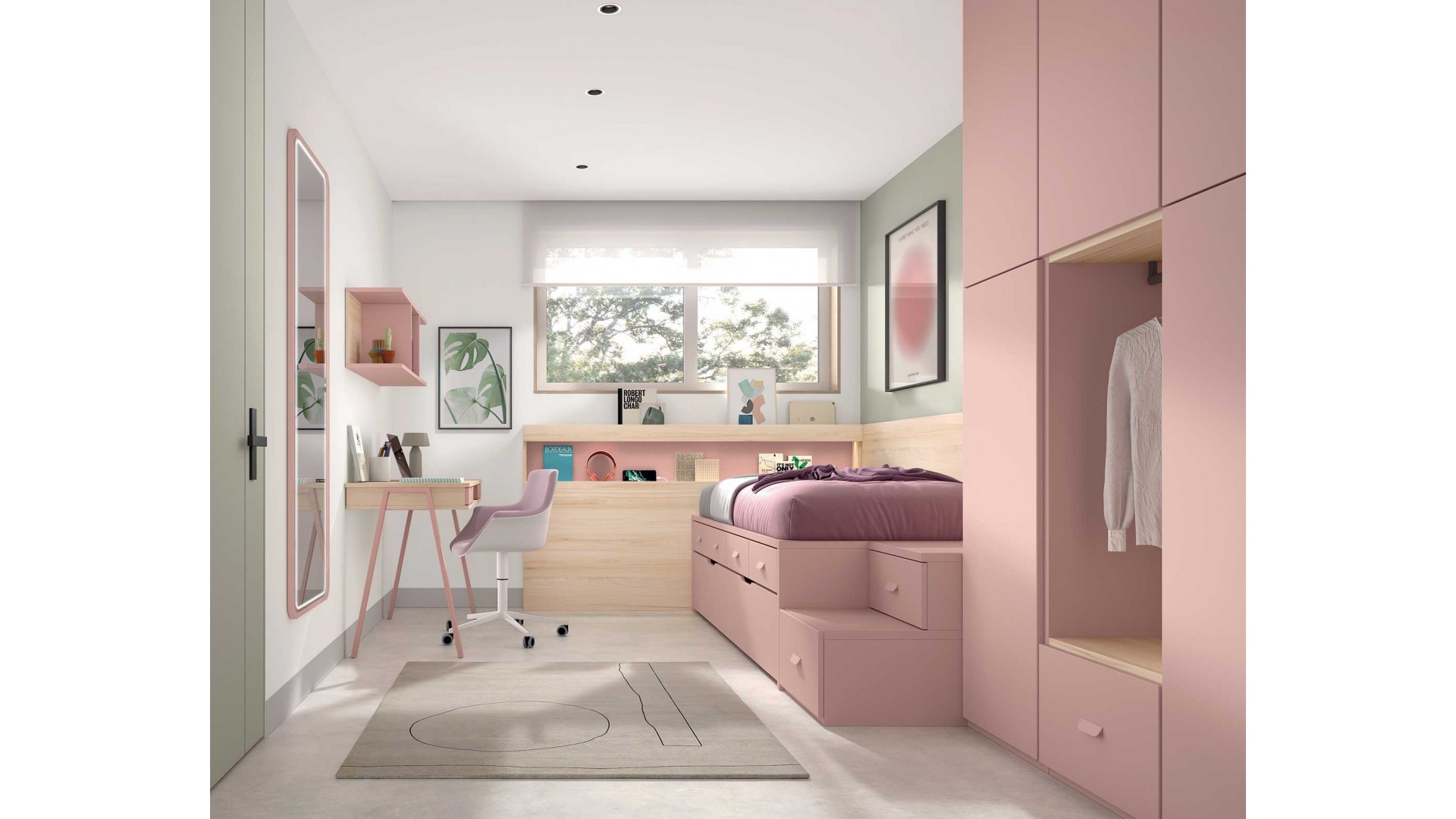 Chambre avec lit gigogne PERSONNALISABLE AD057 - GLICERIO ADVANCE