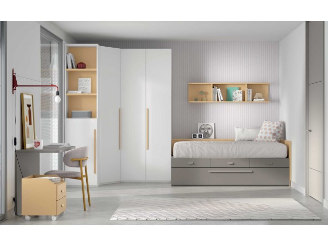 Chambre avec lit gigogne PERSONNALISABLE AD058 - GLICERIO ADVANCE