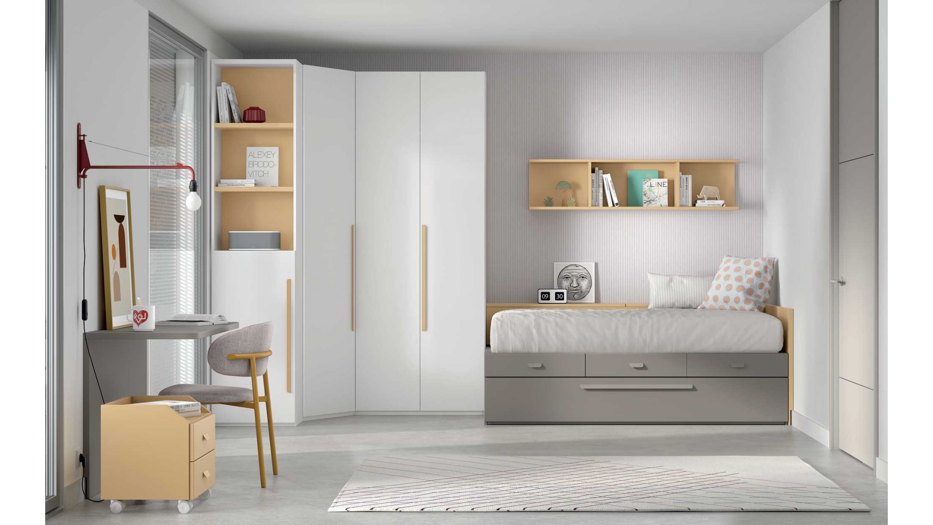 Chambre avec lit gigogne PERSONNALISABLE AD058 - GLICERIO ADVANCE
