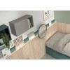 Chambre avec lit simple 90x190 cm transformable en lit double 180x190 cm PERSONNALISABLE AD061 - GLICERIO ADVANCE