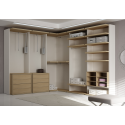 Dressing sur mesure PERSONNALISABLE AK16 avec étagères, penderies extractibles, casiers & tiroirs - MORETTI COMPACT