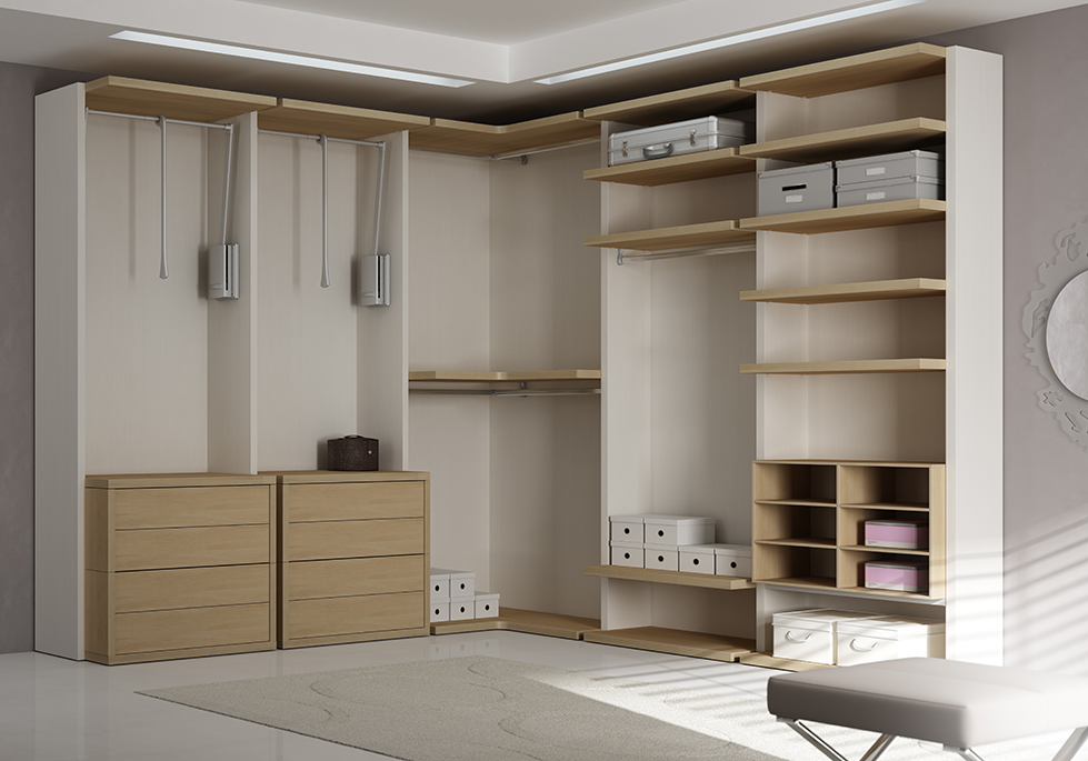 Dressing sur mesure en L fonctionnel & pure- MORETTI COMPACT - SO NUIT