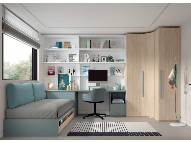 Chambre avec lit banquette PERSONNALISABLE AD063 - GLICERIO ADVANCE