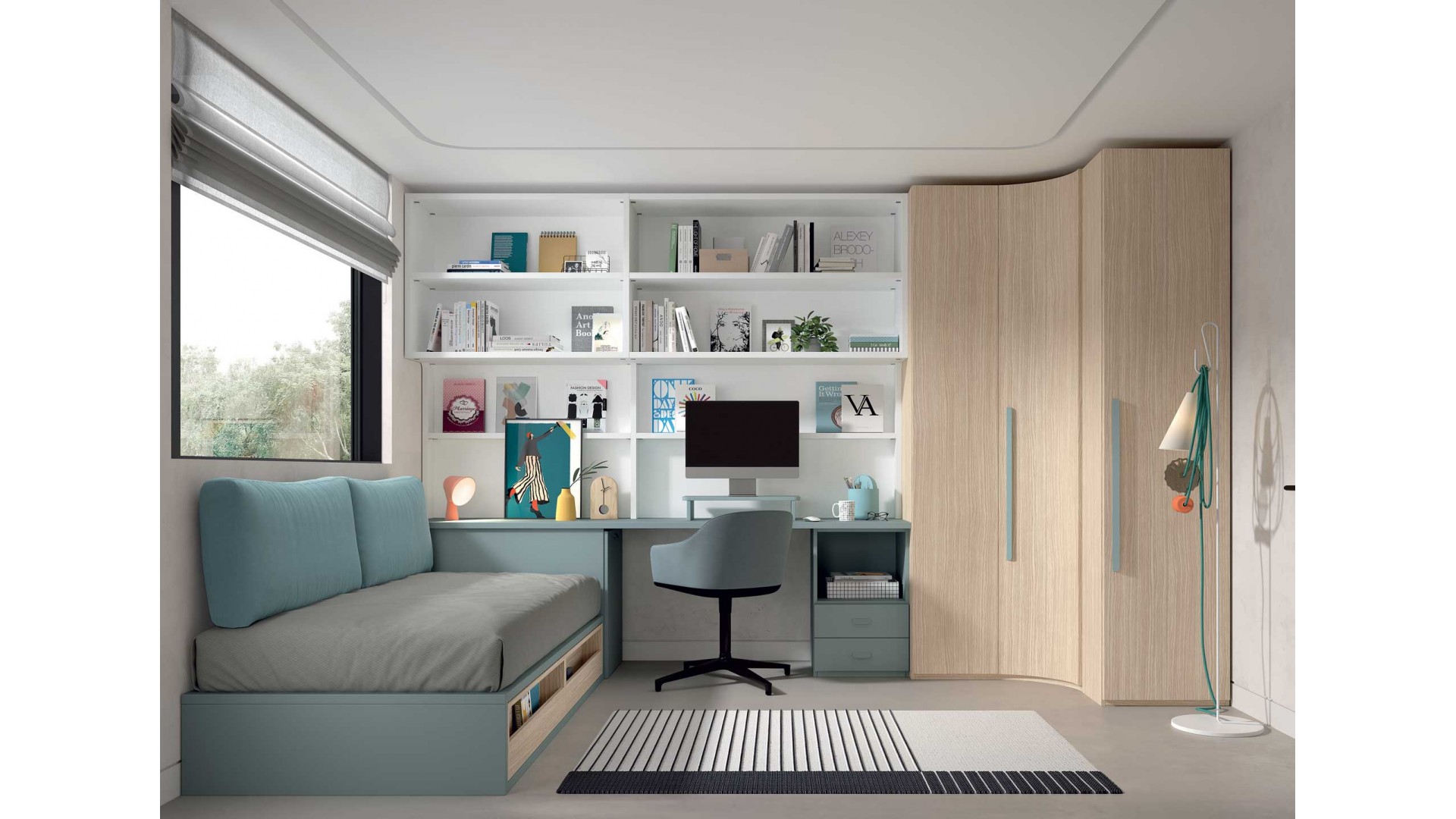 Chambre avec lit banquette PERSONNALISABLE AD063 - GLICERIO ADVANCE