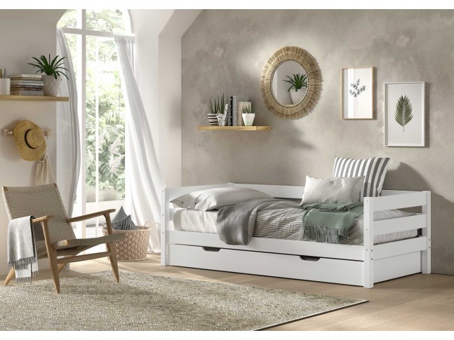 Lit banquette avec lit gigogne CHLOE couchage 90x200 cm - SONUIT