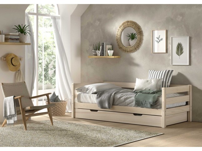 Lit banquette avec lit gigogne CHLOE couchage 90x200 cm - SONUIT