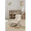 Chaise à bascule enfant ROCKING tissu TEDDY beige - SONUIT