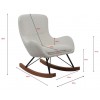 Chaise à bascule enfant ROCKING tissu TEDDY beige - SONUIT