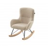 Chaise à bascule enfant ROCKING tissu TEDDY beige - SONUIT