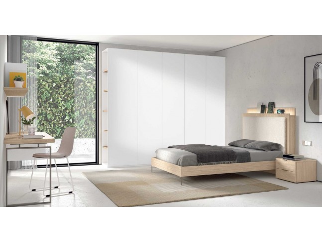 Lit double tête de lit lumineuse chambre PERSONNALISABLE AD069 - GLICERIO ADVANCE