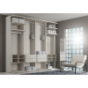 Dressing sur mesure PERSONNALISABLE AK19 avec étagères, penderies extractibles coffres & niches suspendus - MORETTI COMPACT