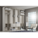 Dressing sur mesure PERSONNALISABLE AK19 avec étagères, penderies extractibles coffres & casiers suspendus - MORETTI COMPACT