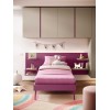 Pont de lit chambre fille avec rangement PERSONNALISABLE K116 - MORETTI COMPACT