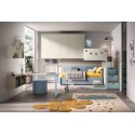 Lit mezzanine avec canapé et bureau - Chambre enfant PERSONNALISABLE K118 - MORETTI COMPACT