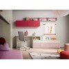 Pont de lit chambre fille avec rangement et lit canapé PERSONNALISABLE K119 - MORETTI COMPACT