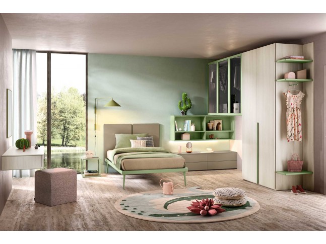 Lit ado avec rangements suspendus contemporains PERSONNALISABLE K120 - MORETTI COMPACT