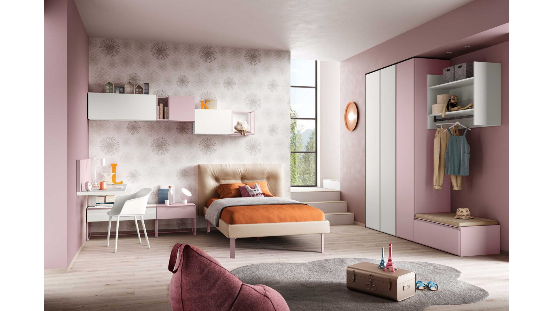 Lit ado contemporain PERSONNALISABLE K121 - MORETTI COMPACT