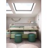 Lit multifonction avec lit gigogne et bureaux PERSONNALISABLE K124 - MORETTI COMPACT