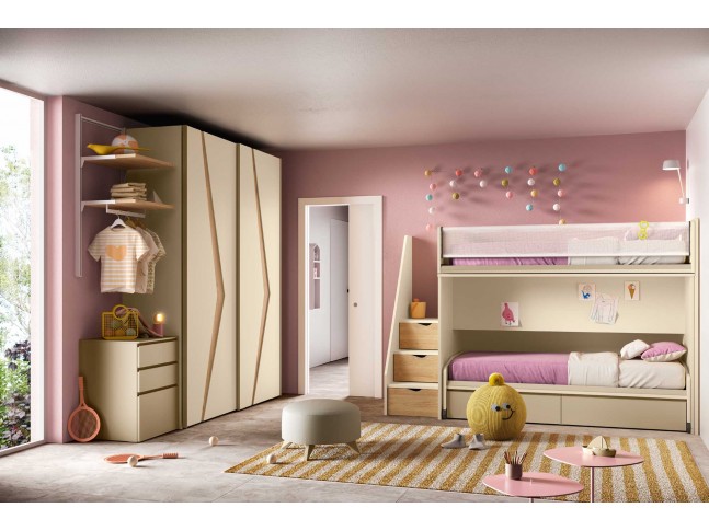 Lit superposé avec passerelle PERSONNALISABLE K125 - MORETTI COMPACT