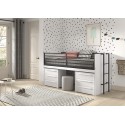 Lit compact LIVIO 2 commodes + bureau - SONUIT