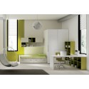 Chambre ado PERSONNALISABLE YC22 lit avec rangement - MORETTI COMPACT