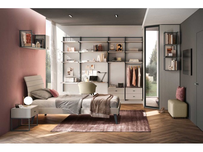 Chambre ado avec dressing PERSONNALISABLE Y105 - MORETTI COMPACT