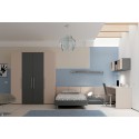 Chambre PERSONNALISABLE YC23 avec lit ado - MORETTI COMPACT