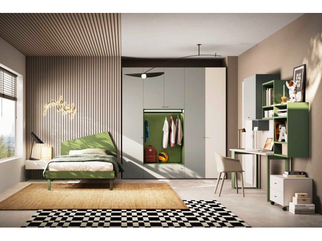 Chambre ado avec dressing original PERSONNALISABLE Y106 - MORETTI COMPACT