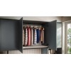 Chambre adulte avec lit tapissé dressing et bureau PERSONNALISABLE Y108 - MORETTI COMPACT