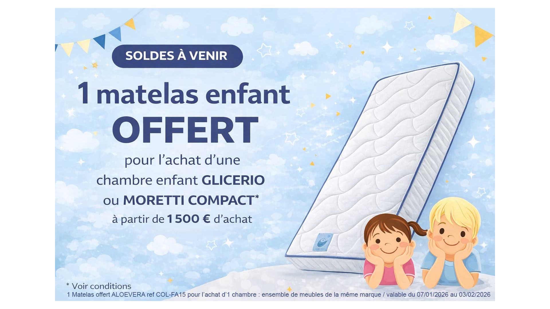 Soldes Matelas offert - SONUIT
