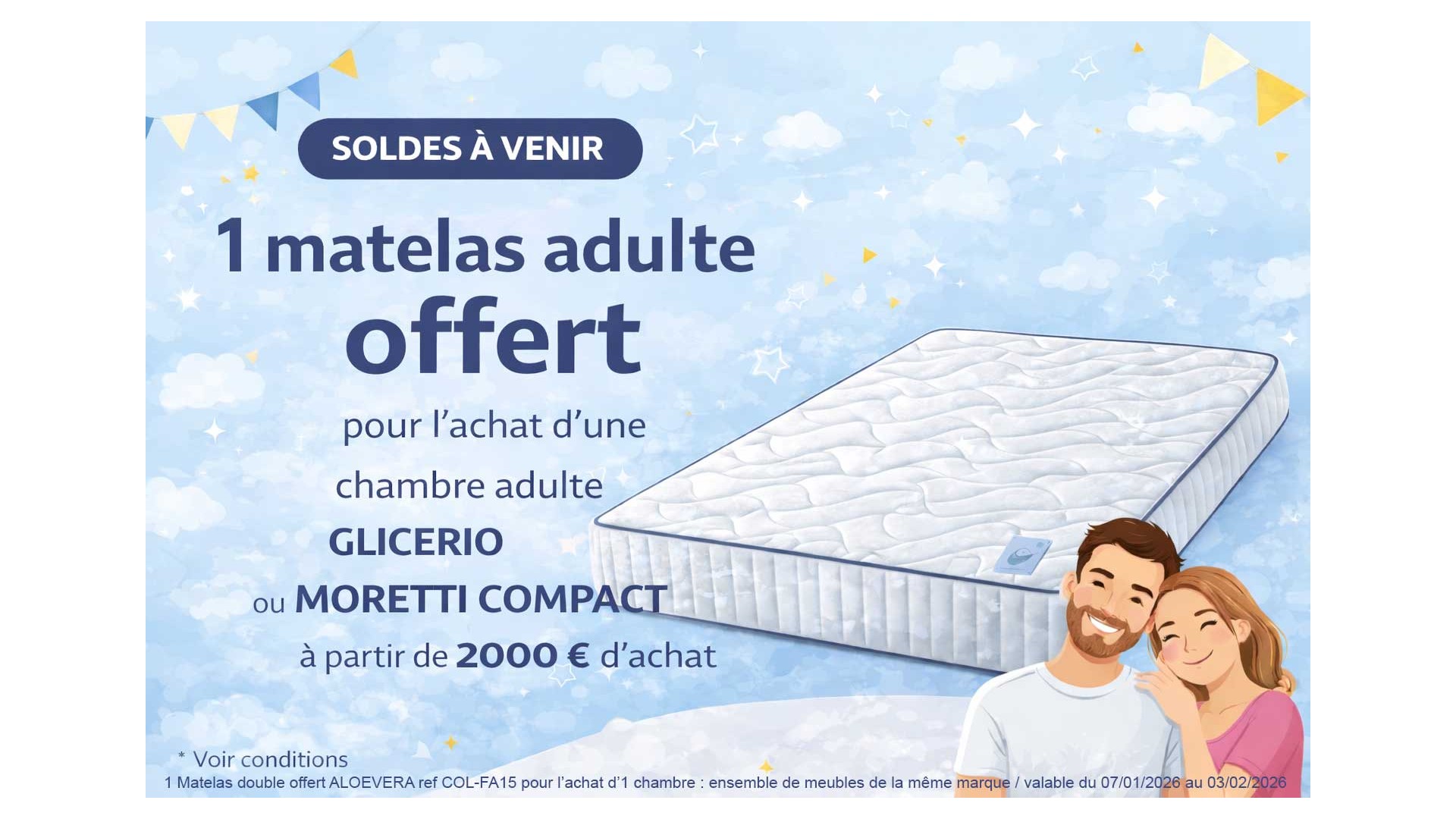 Soldes Matelas offert - SONUIT
