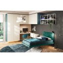 Chambre ado design italien avec lit tissu PERSONNALISABLE Y111 - MORETTI COMPACT
